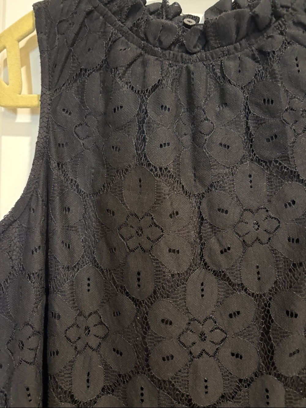 Black Sleeveless Lace Shift Dress size small